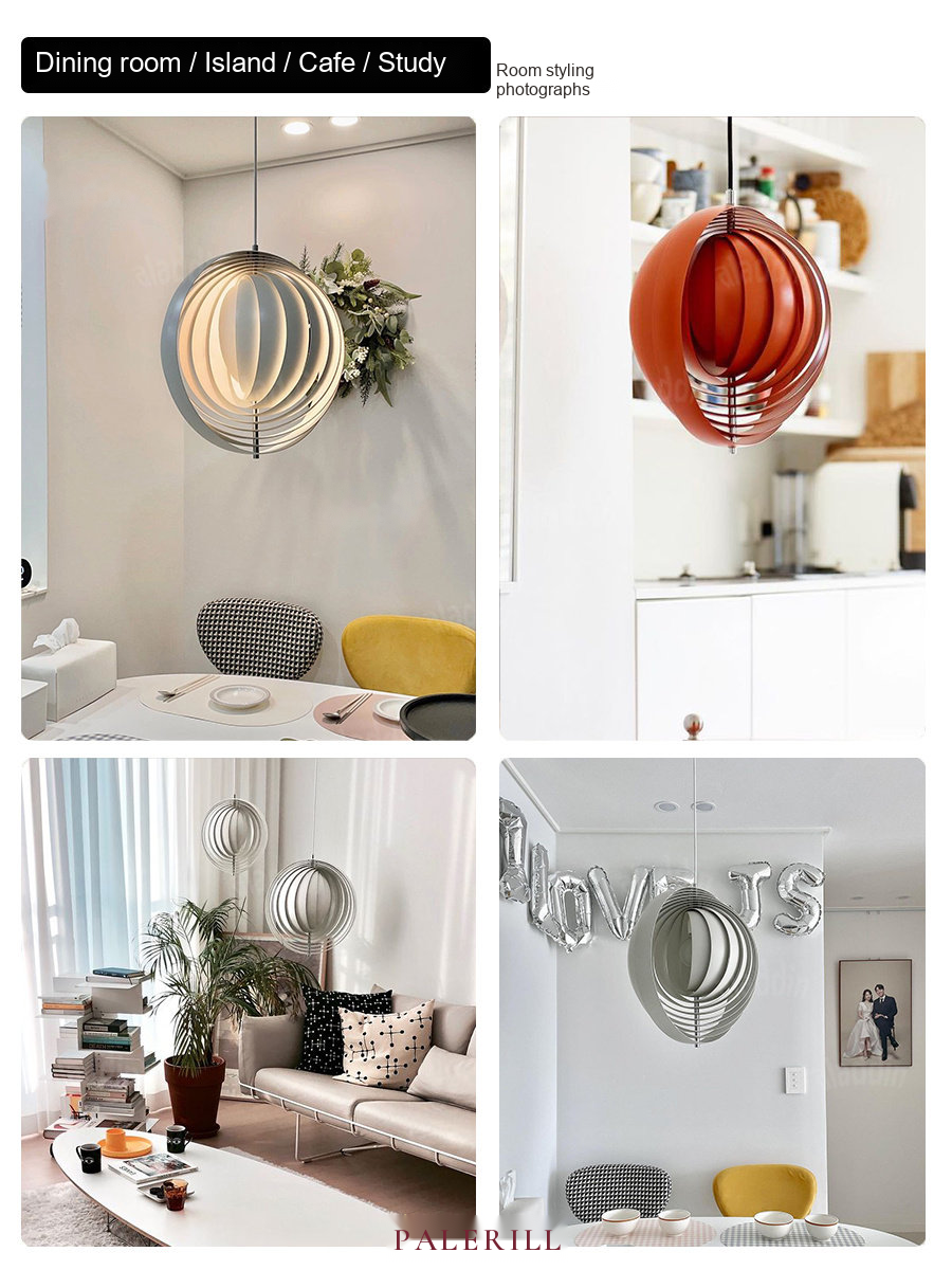Sculptural Moon Pendant Light — AM0150, view 1