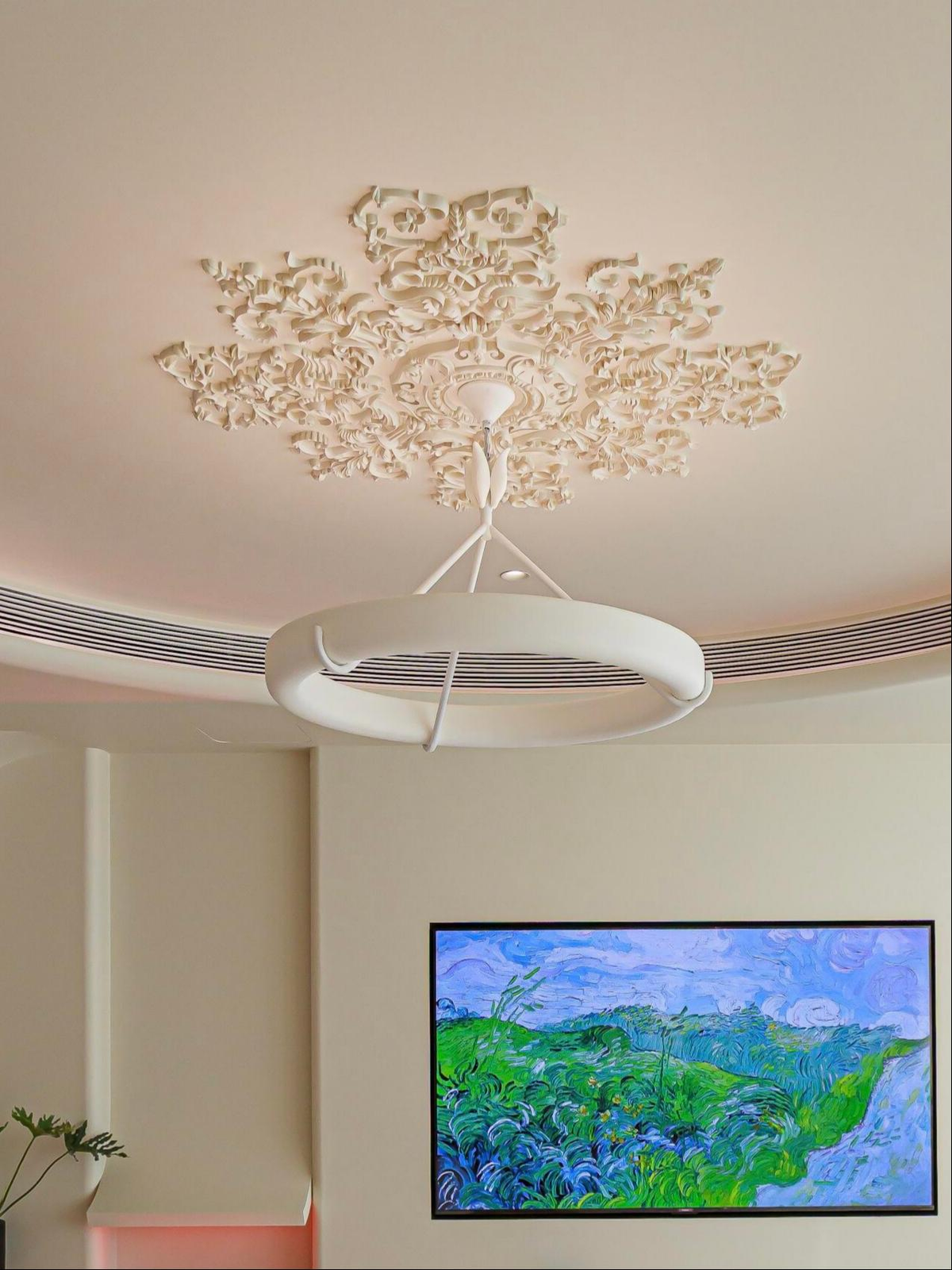 Double-Layer Plaster Petal Pendant — AM0257, view 8