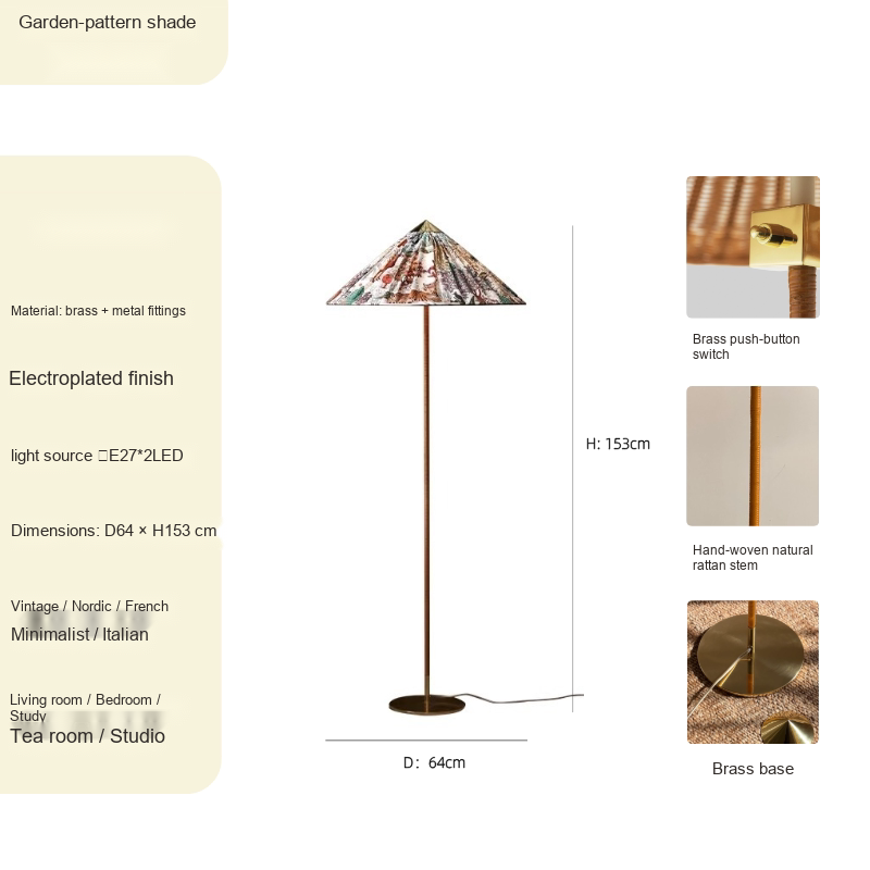 Hat Shade Floor Lamp — AM0140, view 11