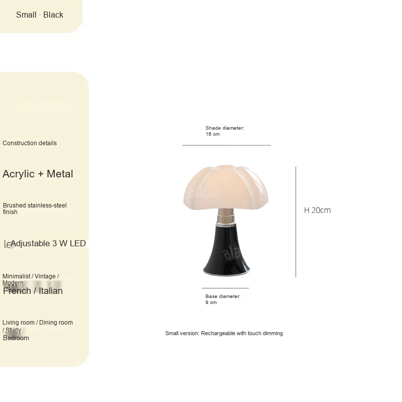 Telescopic Touch-Dimmable Table Lamp — AM0209, view 6