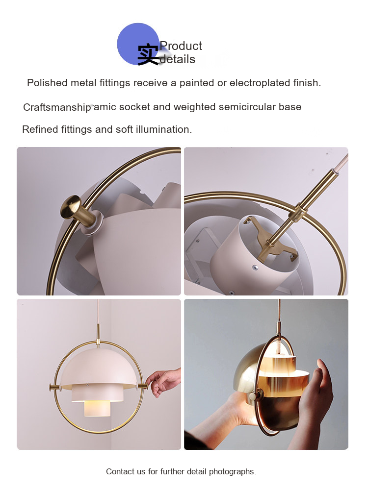 Rotating Shade Pendant Light — AM0225, view 4
