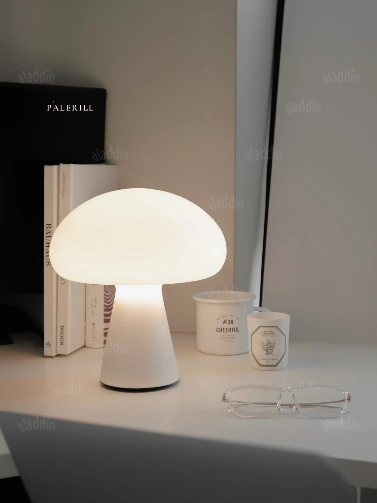 Frosted Glass Rechargeable Table Lamp — AM0147, view 4