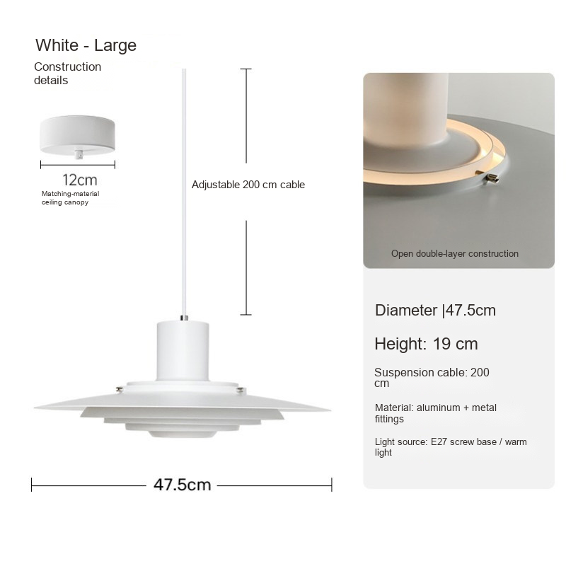 Brushed Disc Pendant Light — AM0137, view 8