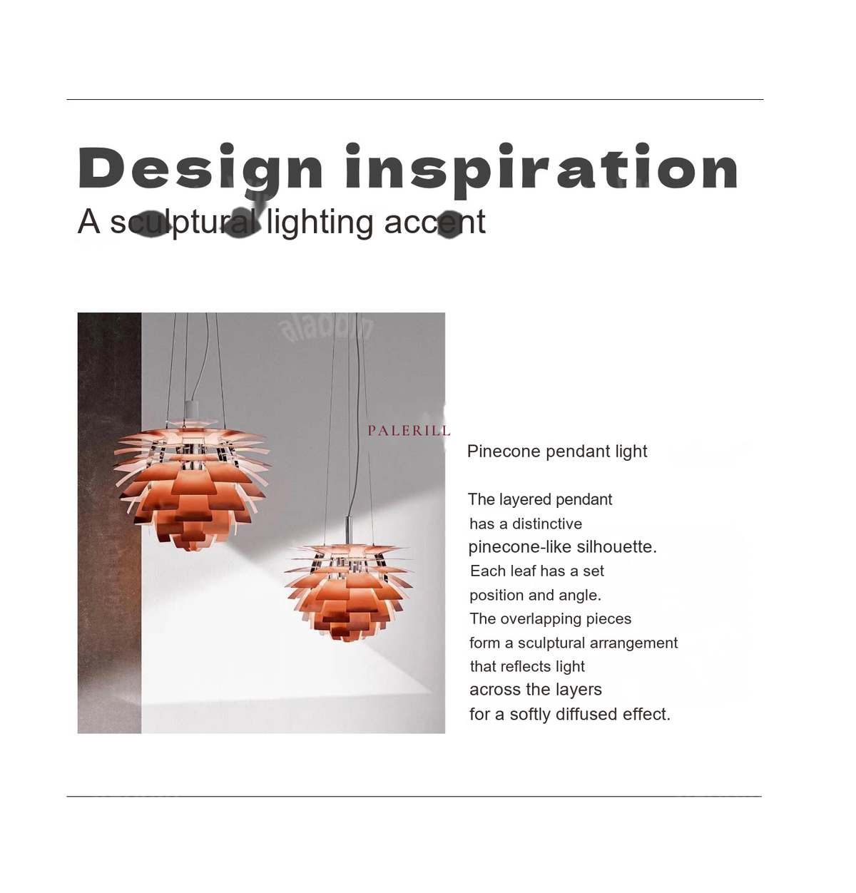 Layered Pinecone Pendant Light — AM0138, view 11