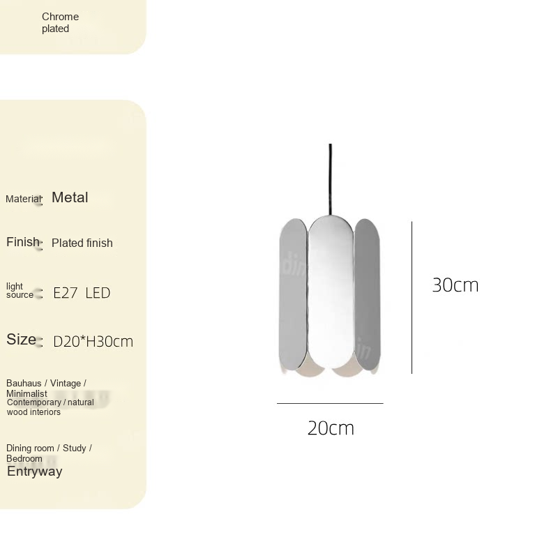 Scalloped Pendant Light — AM0252, view 6