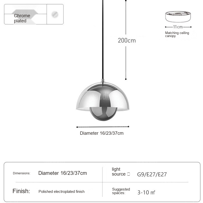 Flowerbud Pendant Light — AM0134, view 7