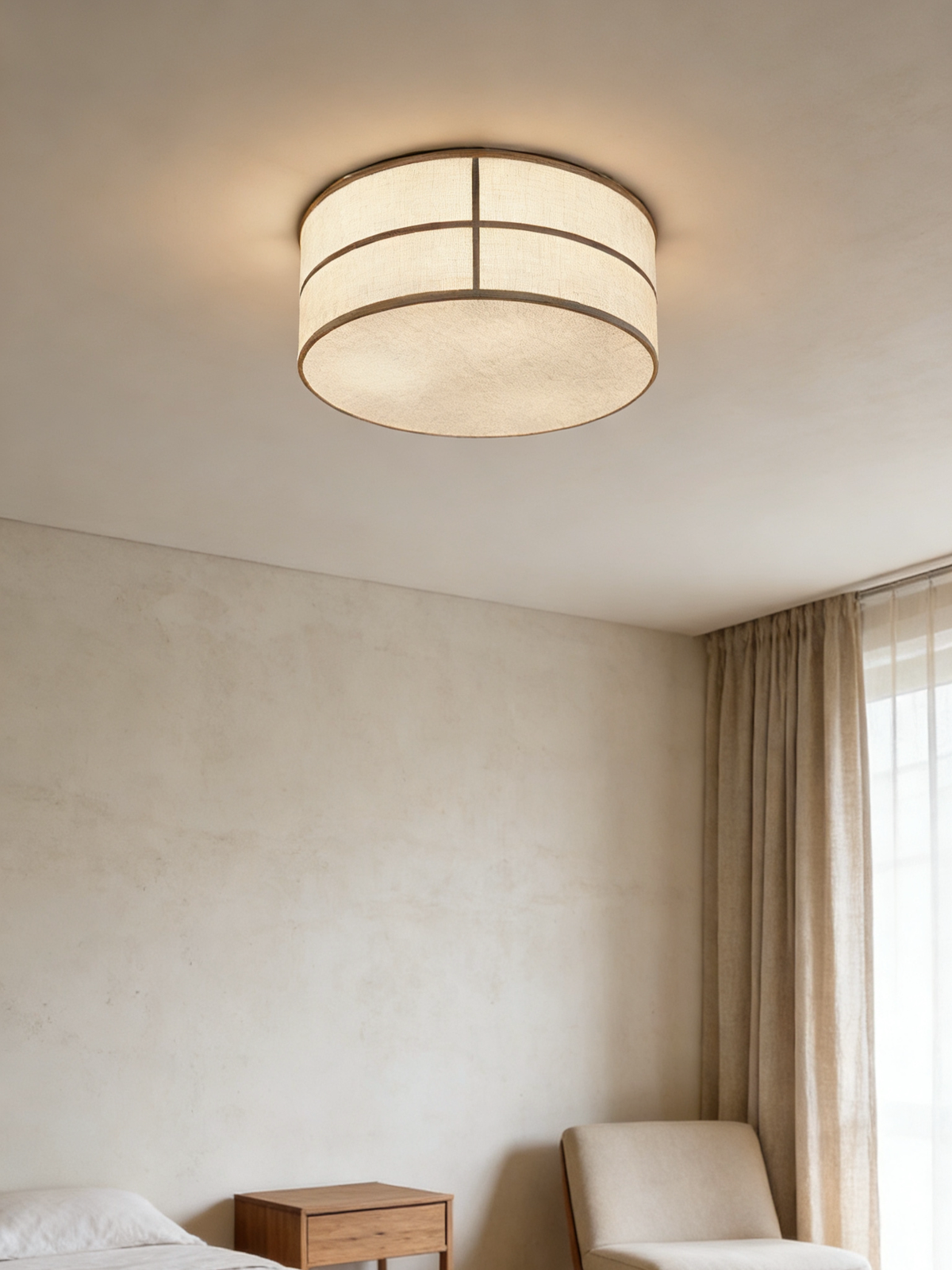 Linen Shade Ceiling Light — AM0256, view 4