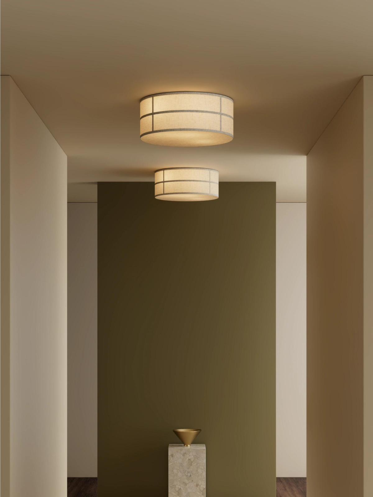 Linen Shade Ceiling Light — AM0256, view 8