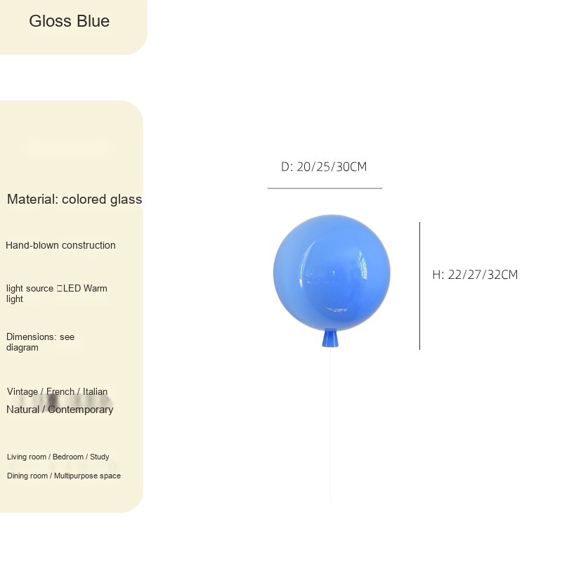 Colorful Balloon Wall Light — AM0155, view 9