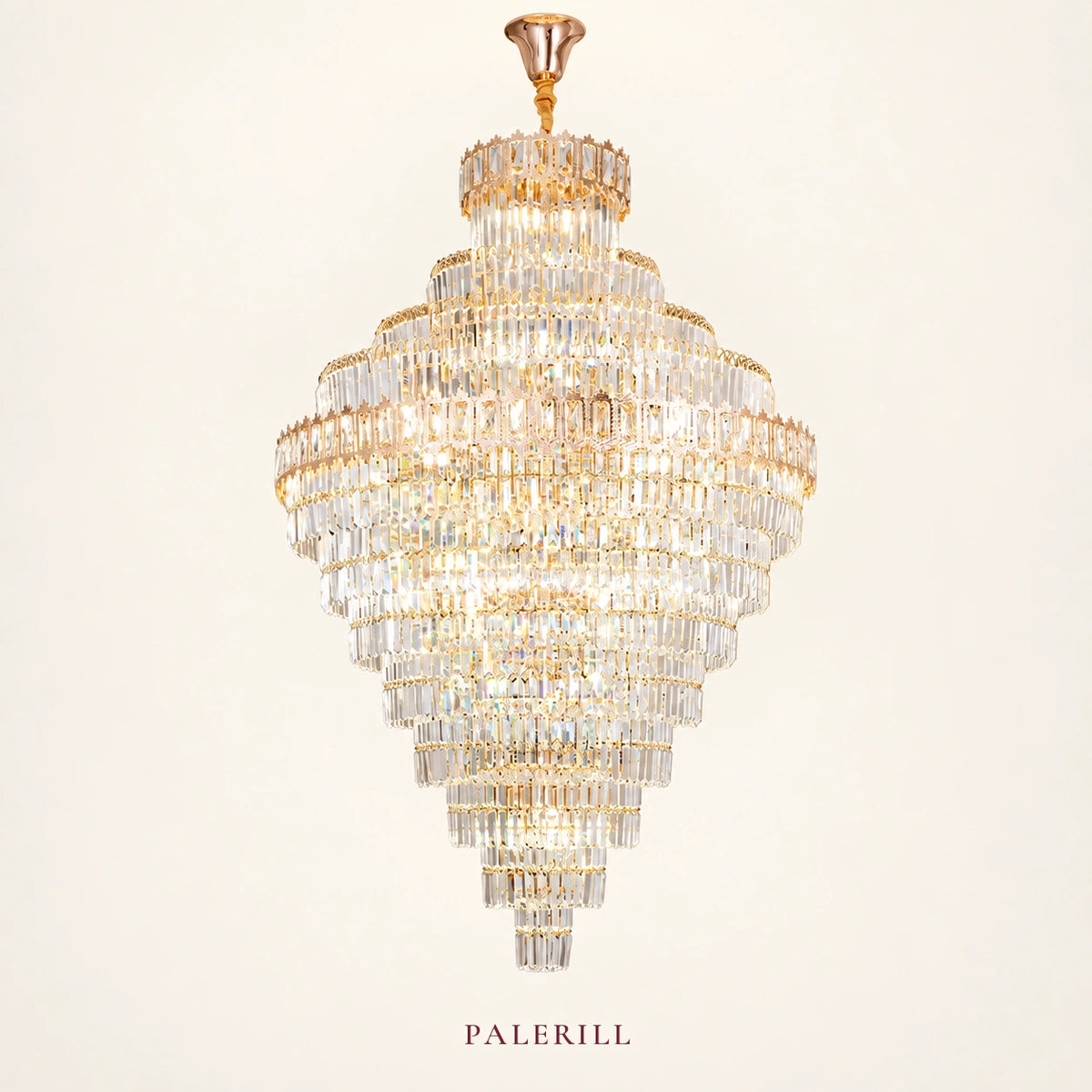 AM0125 · Stairwell Extended-Drop Crystal Chandelier for Double-Height Spaces — AM0125, view 1