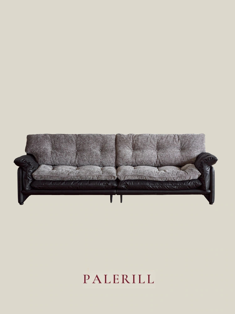 Mixed-Upholstery Straight Sofa — AMF0053, view 1