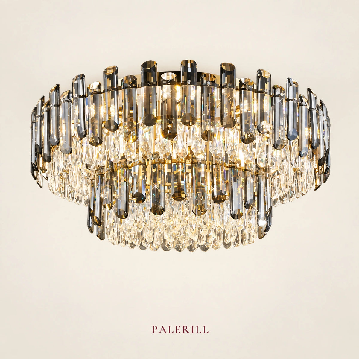 AM0127 · Modern Minimalist Round Crystal Flush Mount Ceiling Light for Bedrooms — AM0127, view 1
