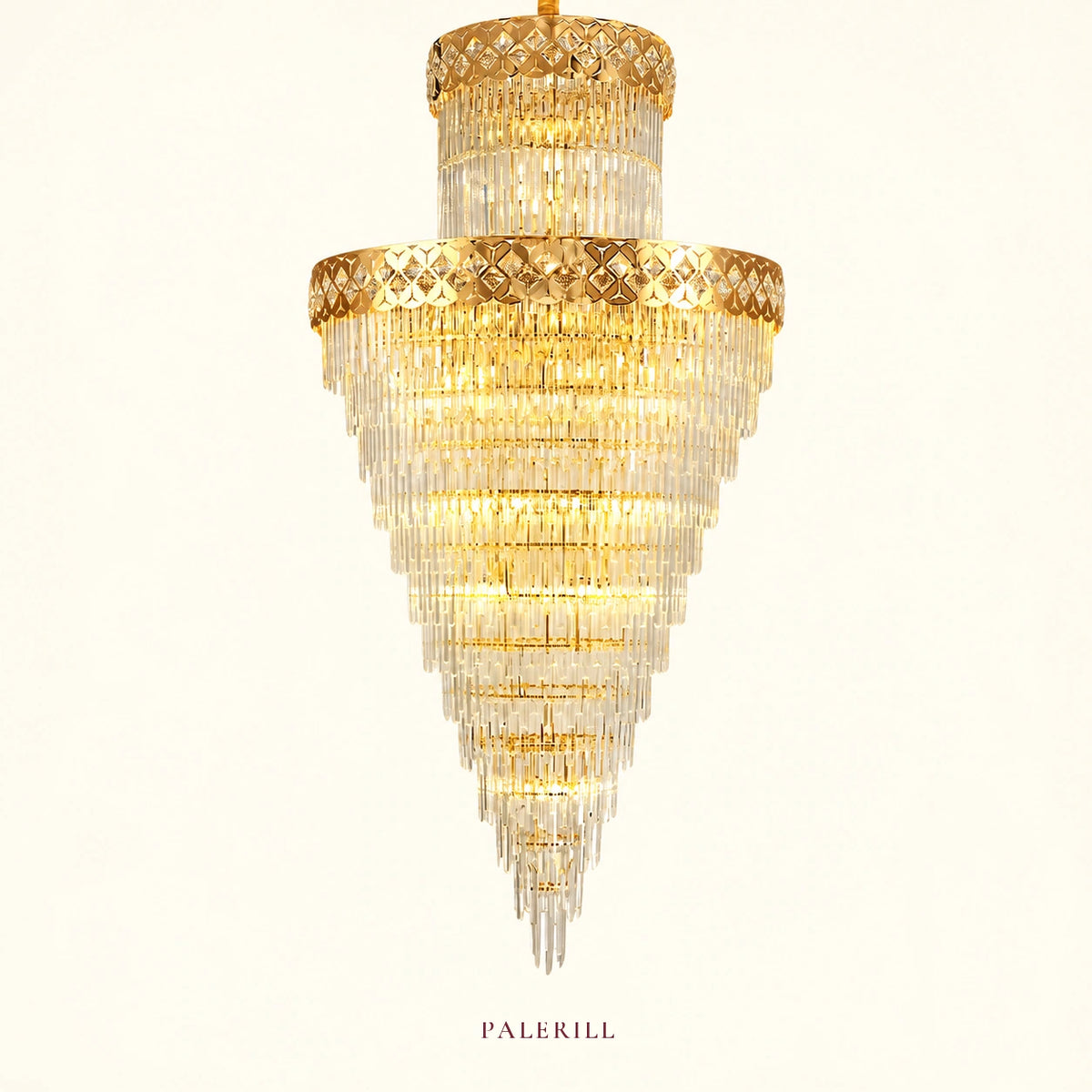 AM0052 · Modern Stairwell Crystal Chandelier for Double-Height Spaces · 2 Configurations — AM0052, view 1