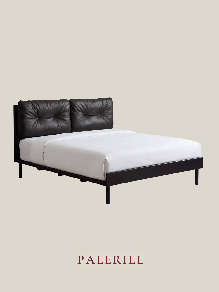 Ash Bed with Upholstered Details — AMF0039, view 2