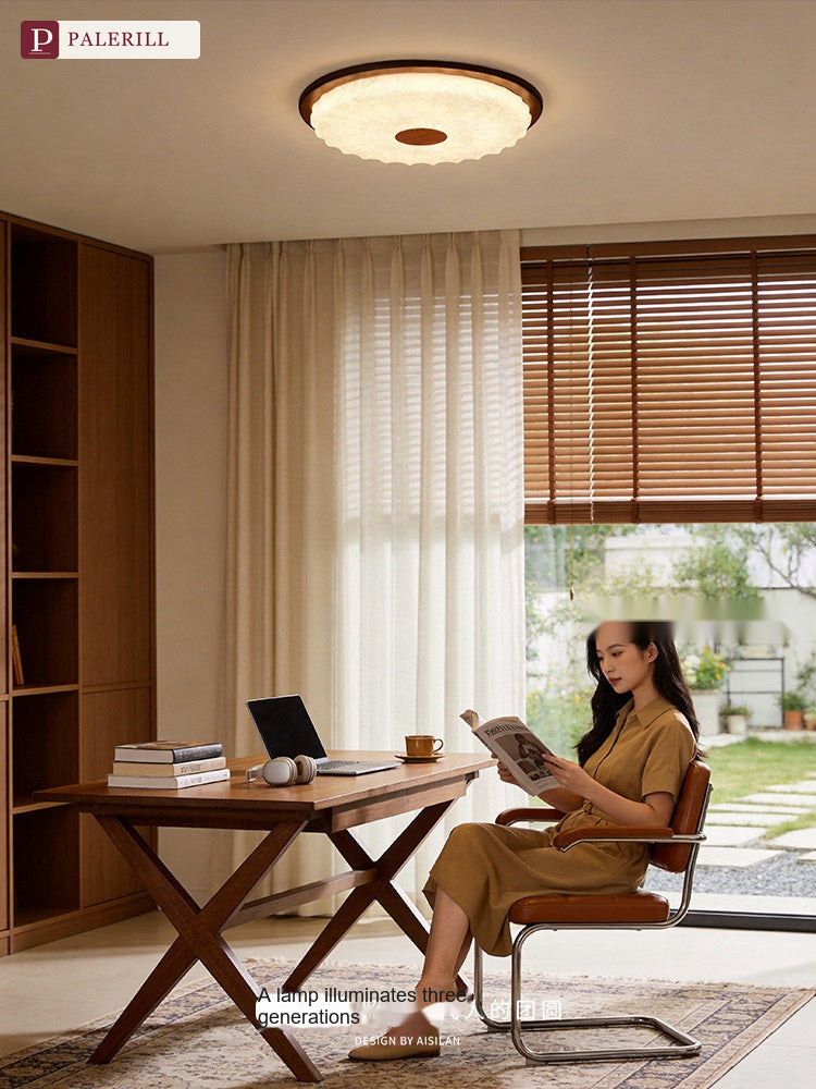 PALERILL | French Vintage Walnut-Pattern Ceiling Light