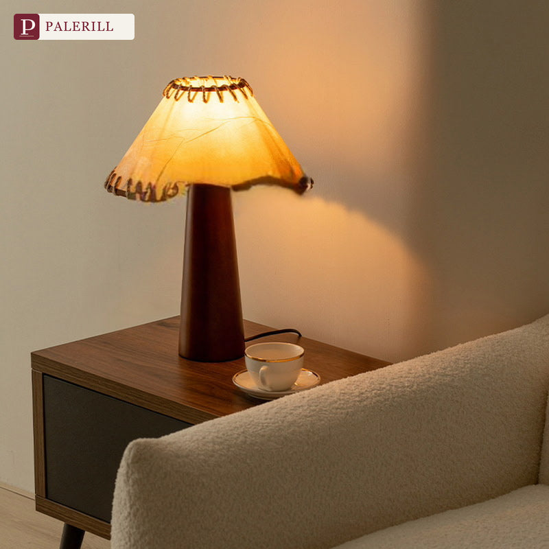 PALERILL | Mid-Century Solid Wood Table Lamp