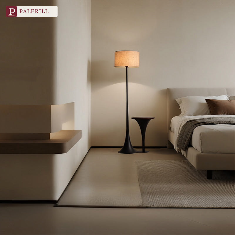 PALERILL | Vintage Floor Lamp with Integrated Side Table & Shelf