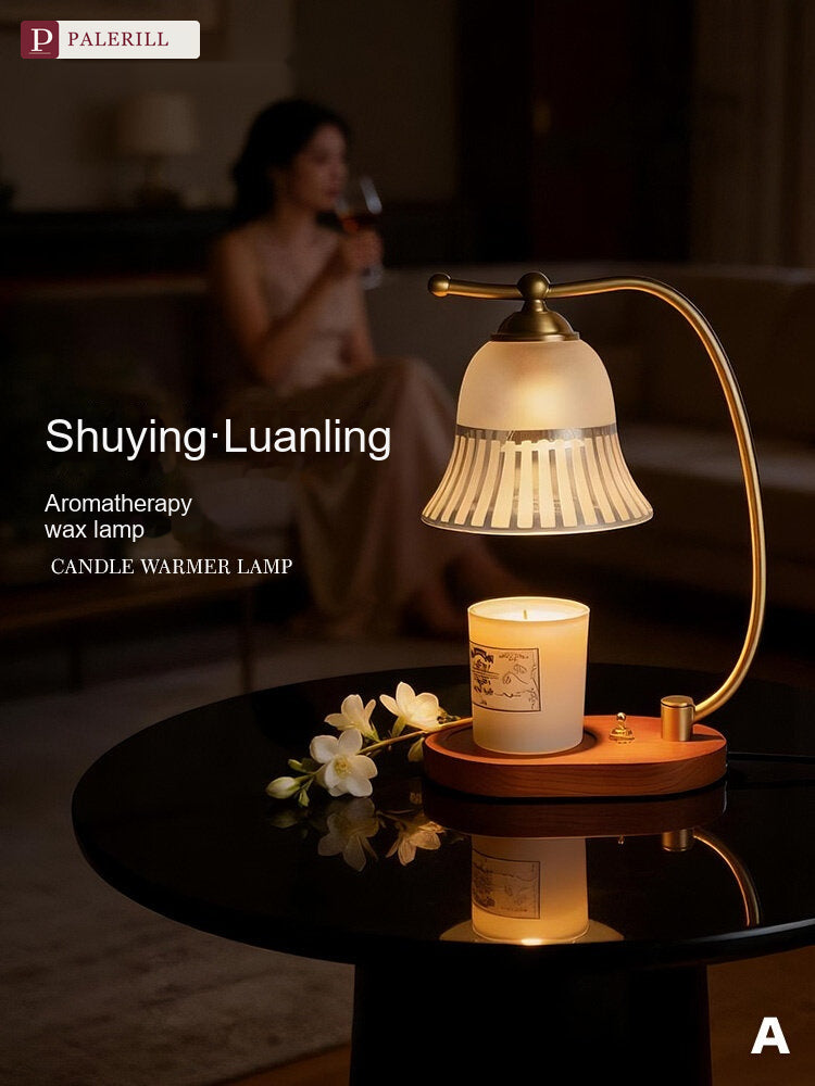 PALERILL | Brass & Solid Wood Fragrance Lamp