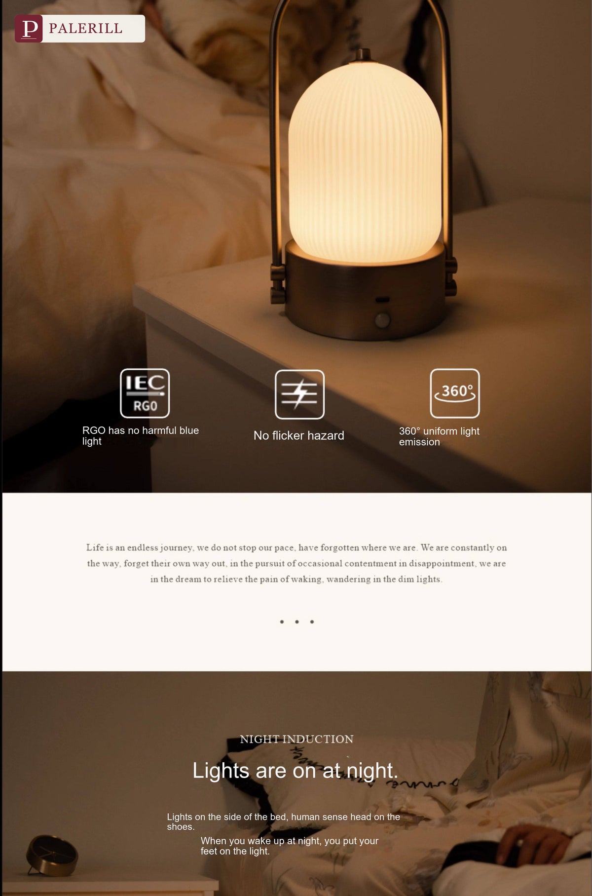 PALERILL | Rechargeable Portable Nursery Night Light