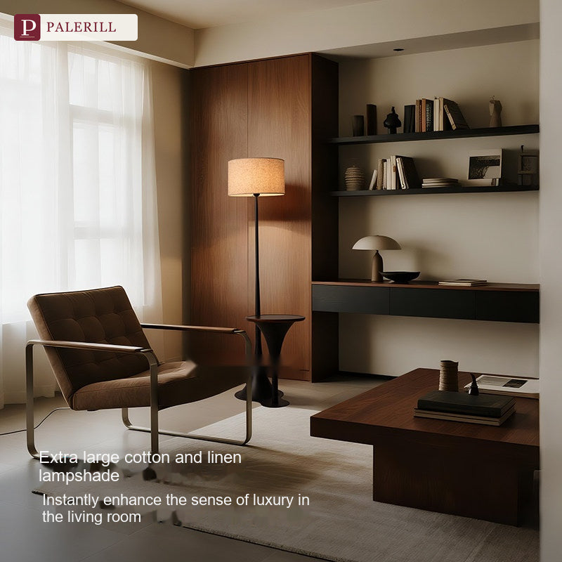 PALERILL | Vintage Floor Lamp with Integrated Side Table & Shelf