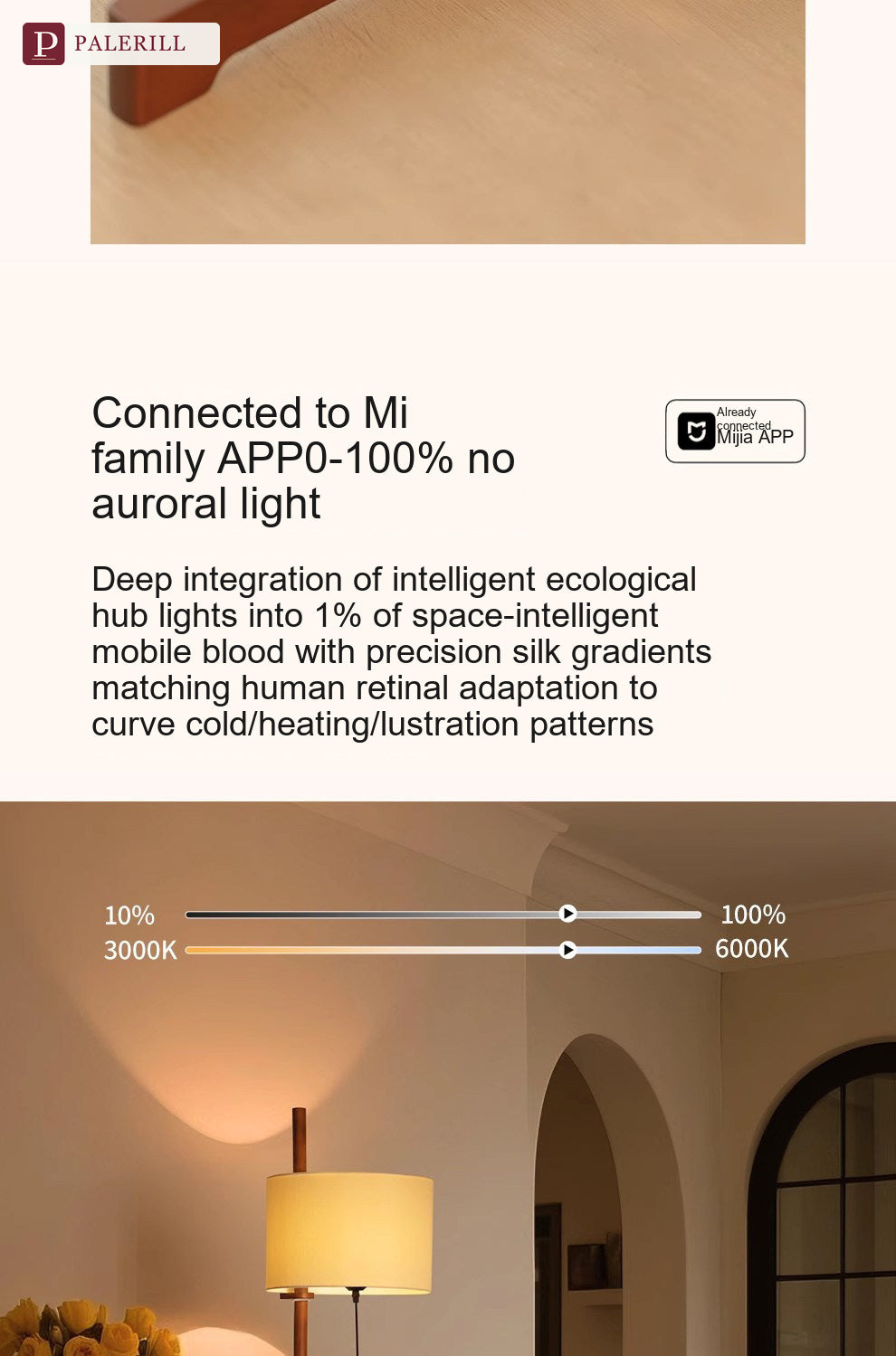 PALERILL | Mid-Century Solid Wood Floor Lamp, Oriental Minimalist