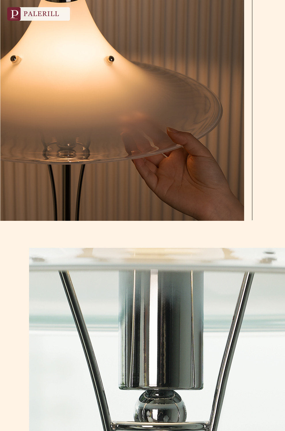 PALERILL | French Vintage Magnolia Art Table Lamp