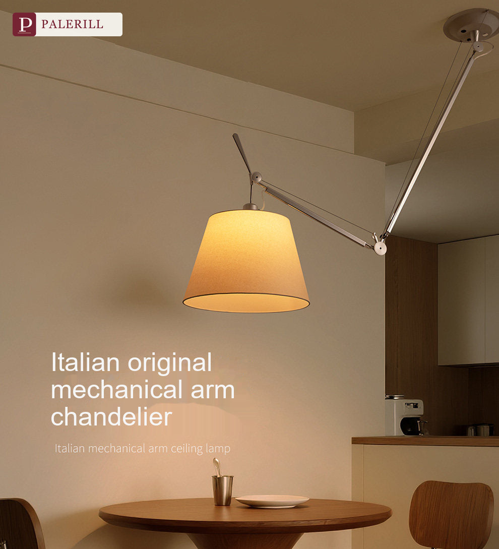 PALERILL | Adjustable Swing-Arm Pendant Light, Tolomeo Style