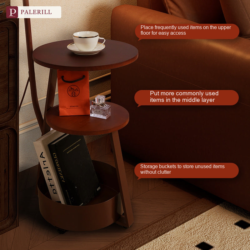 PALERILL | Mid-Century Floor Lamp with Integrated Side Table