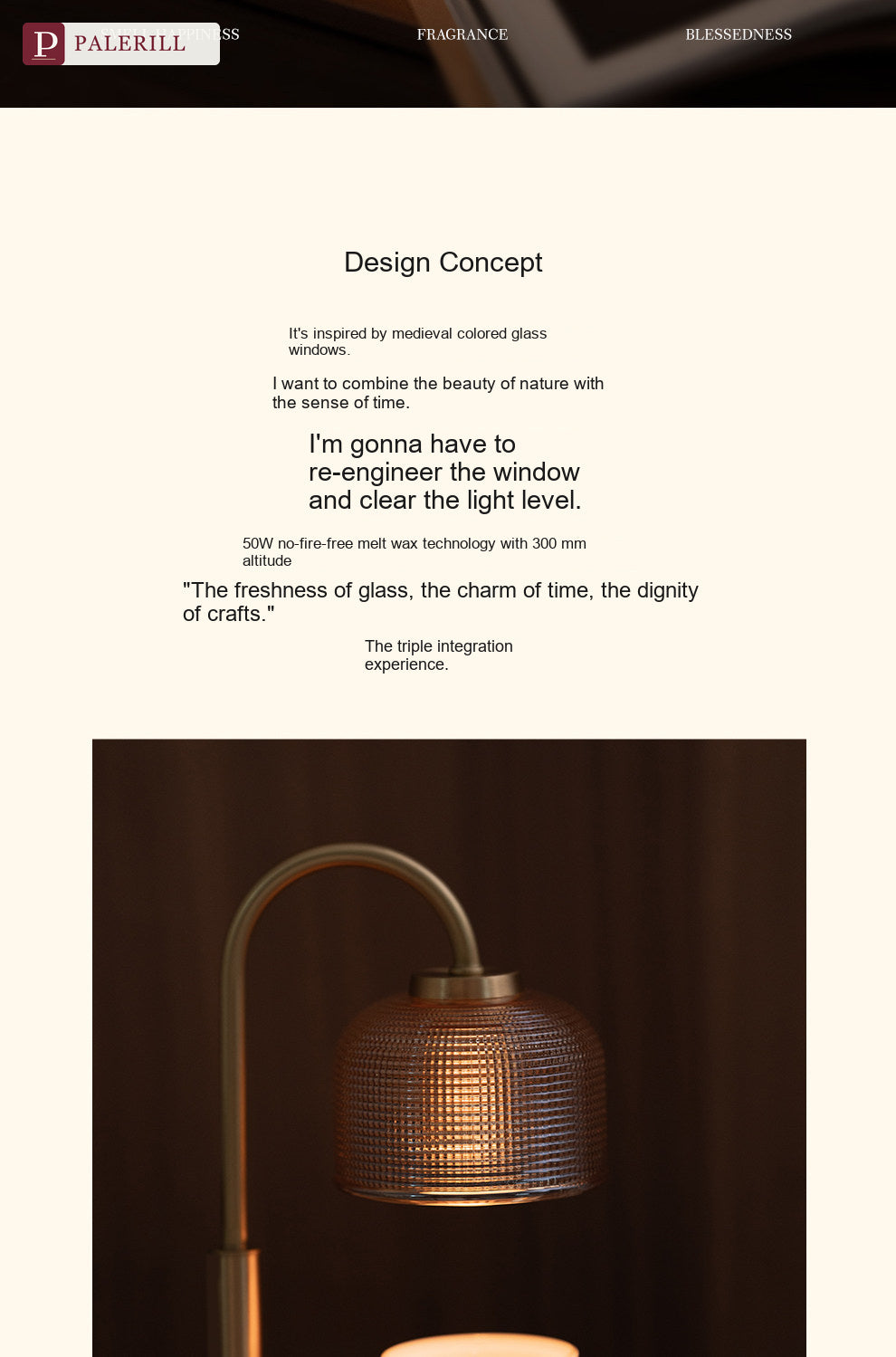 PALERILL | Brass & Walnut Dimmable Fragrance Lamp