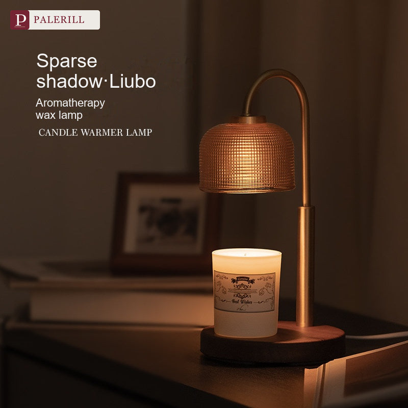 PALERILL | Brass & Walnut Fragrance Warmer Lamp