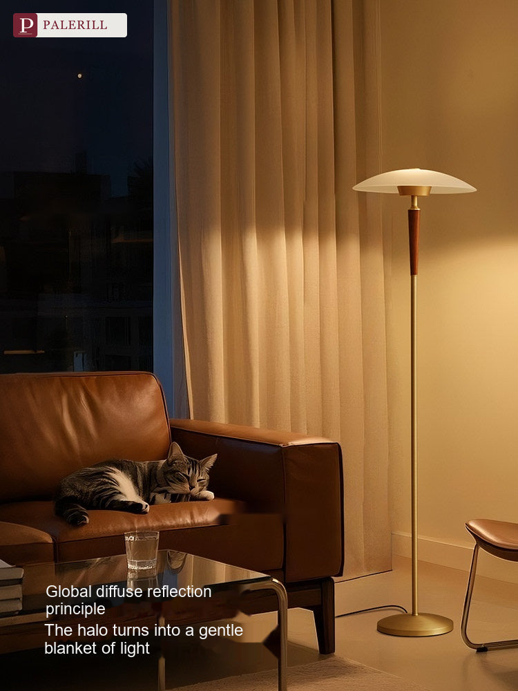 PALERILL | Mid-Century Ambient Floor Lamp, Full Spectrum
