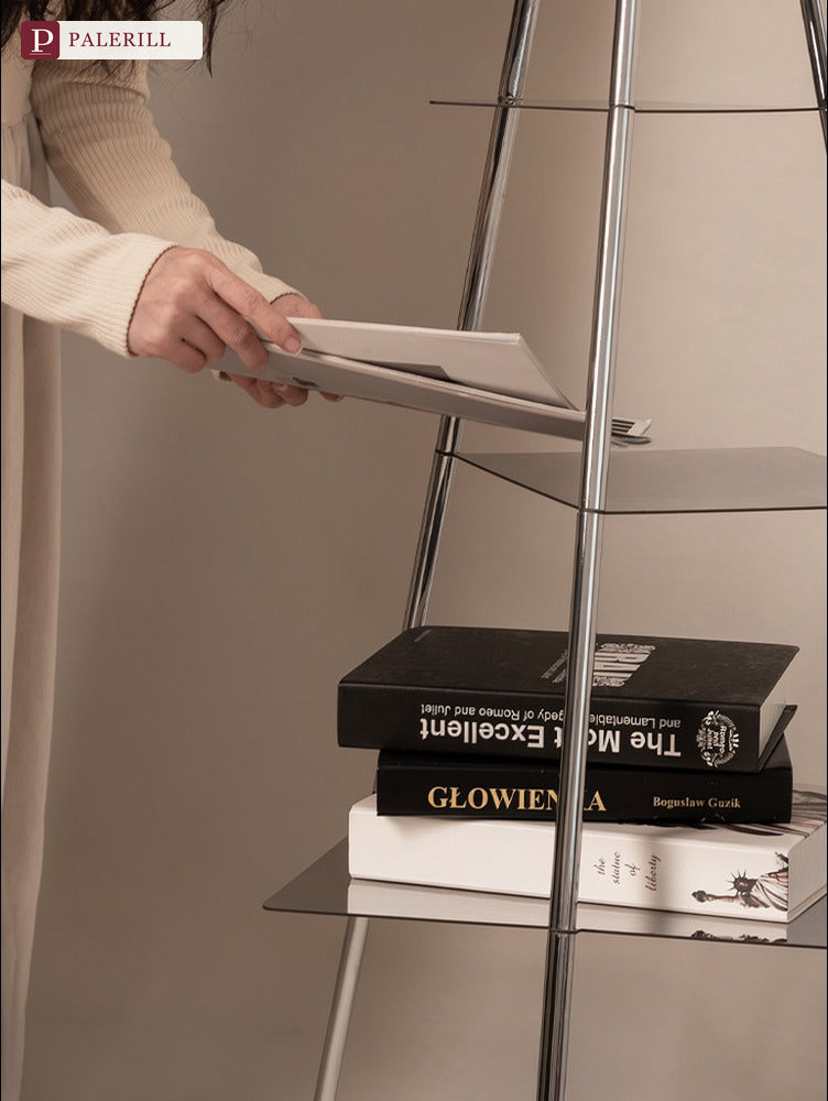 PALERILL | Multi-Tier Bookshelf Floor Lamp, Bauhaus Style