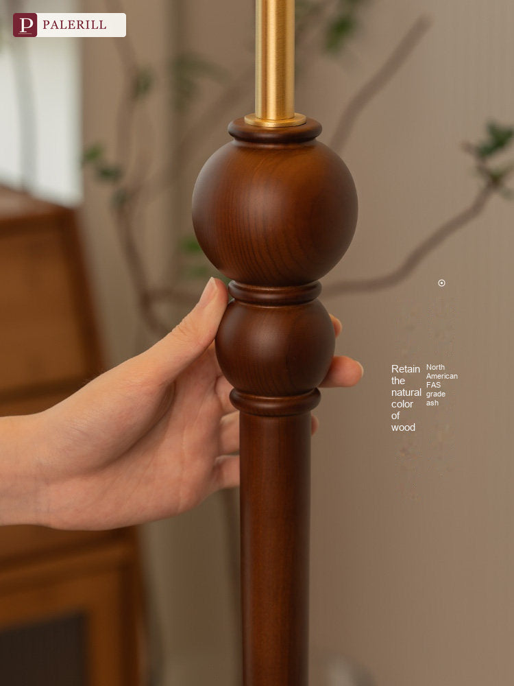 PALERILL | French Vintage Solid Wood Floor Lamp