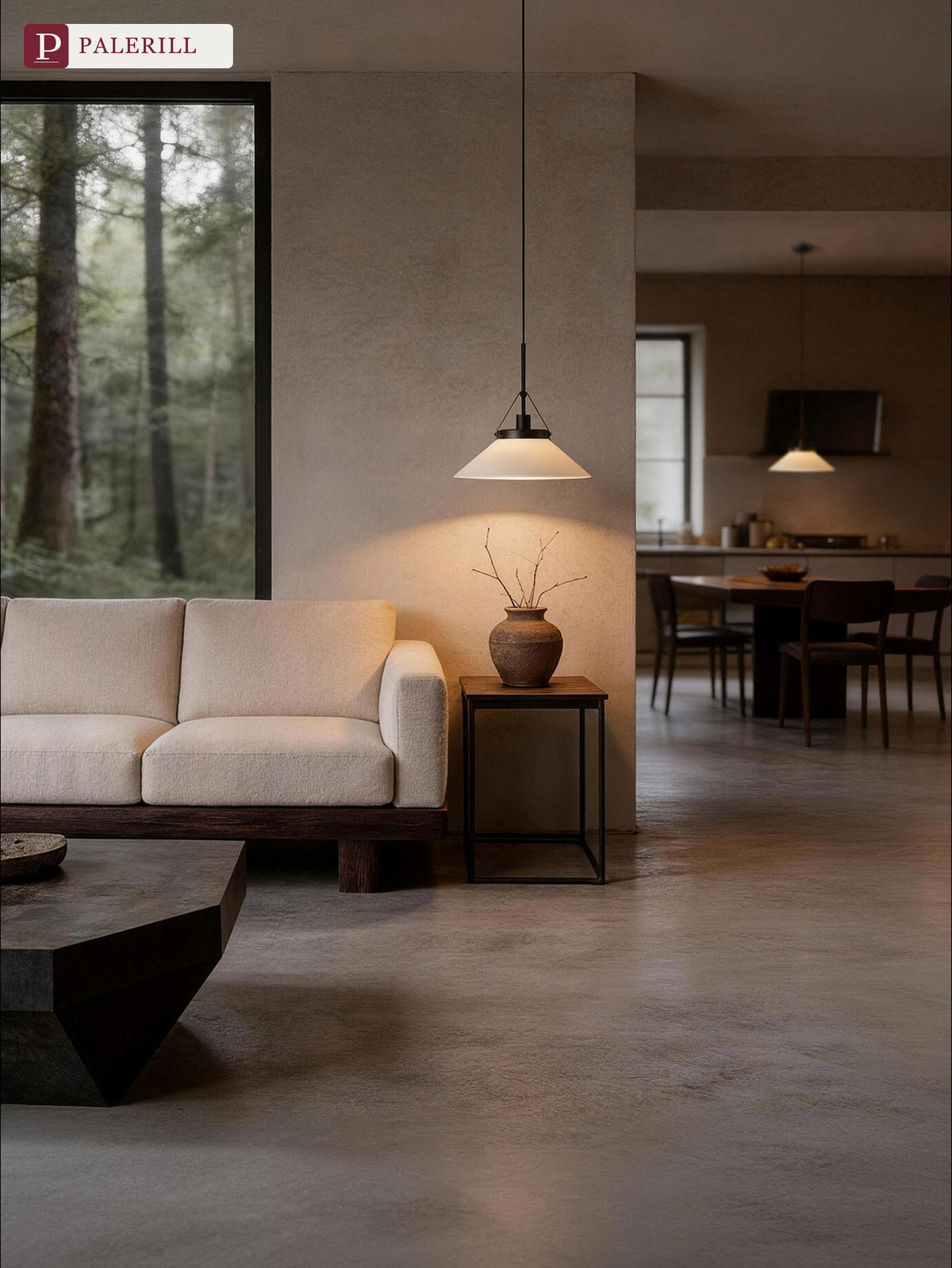 PALERILL | Vintage Flying Saucer Pendant Light, Wabi-Sabi Style