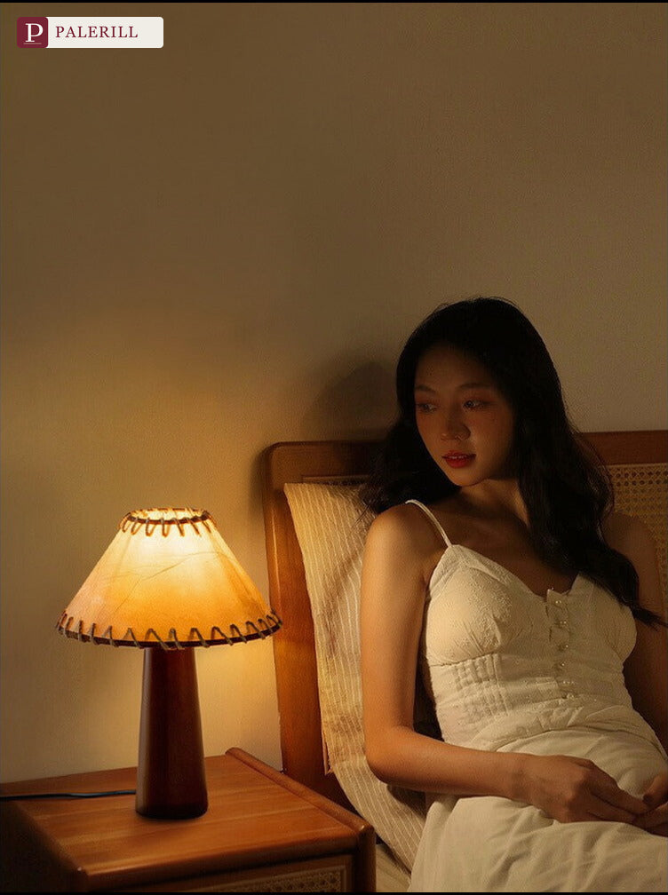 PALERILL | Mid-Century Solid Wood Table Lamp