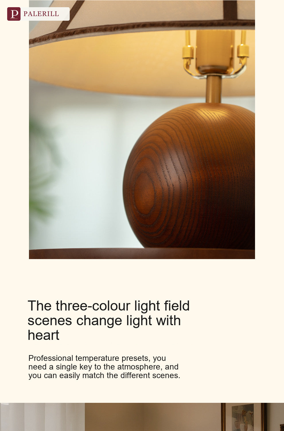 PALERILL | French Vintage Solid Wood Floor Lamp