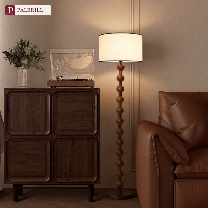 PALERILL | Mid-Century Solid Wood Full-Spectrum Floor Lamp