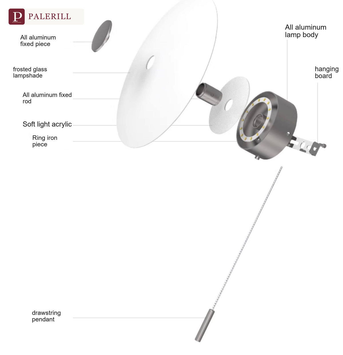 PALERILL | Creative LED Pull-Ring Wall Light