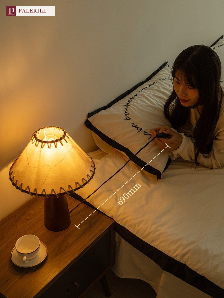 PALERILL | Mid-Century Solid Wood Table Lamp