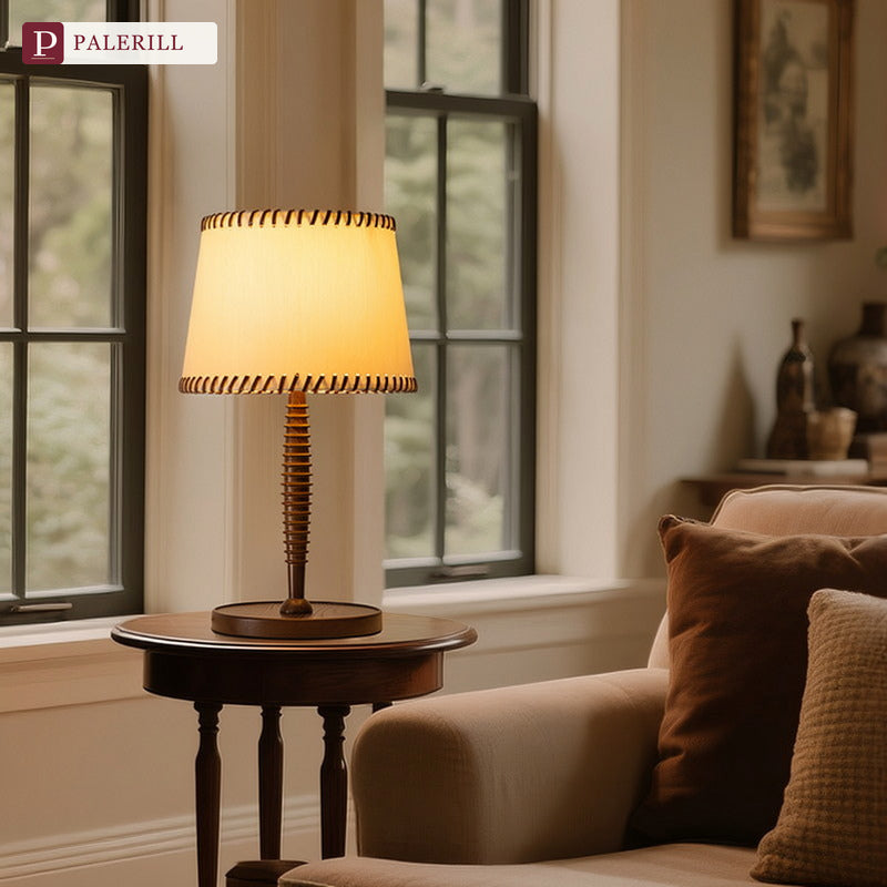 PALERILL | New Chinese Style Wood Grain Table Lamp