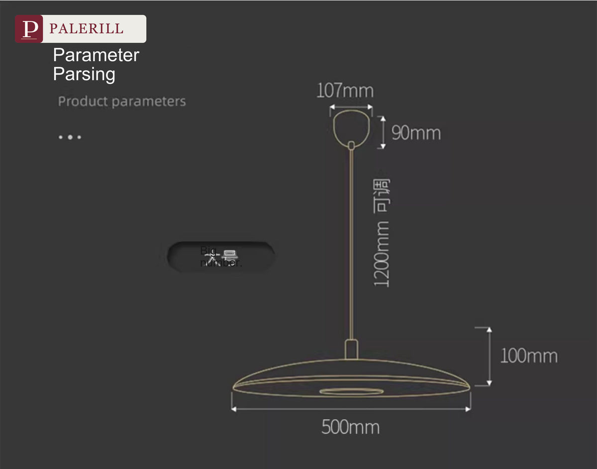 PALERILL | Modern Flying Saucer Dining Pendant Light