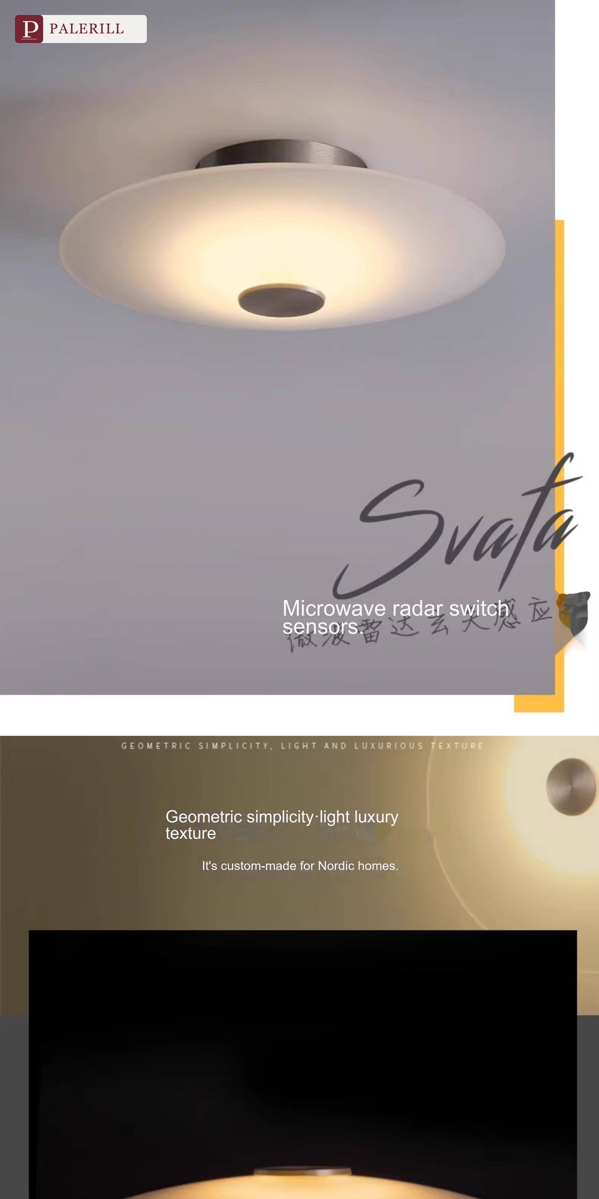 PALERILL | Motion-Sensor LED Ceiling Light