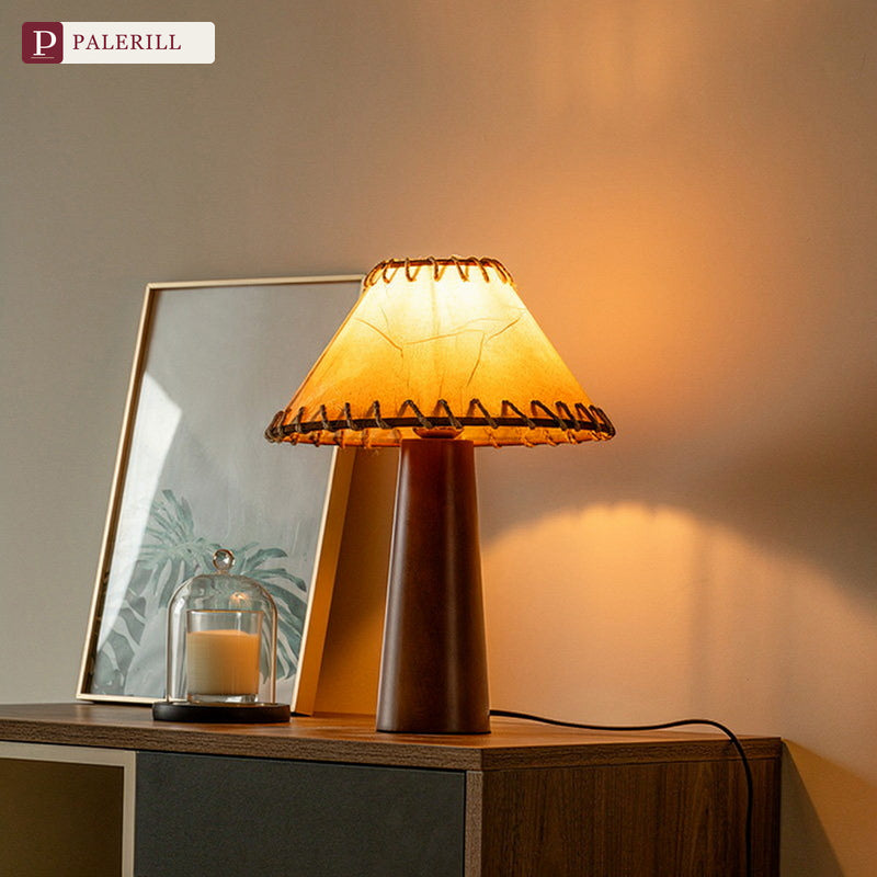 PALERILL | Mid-Century Solid Wood Table Lamp