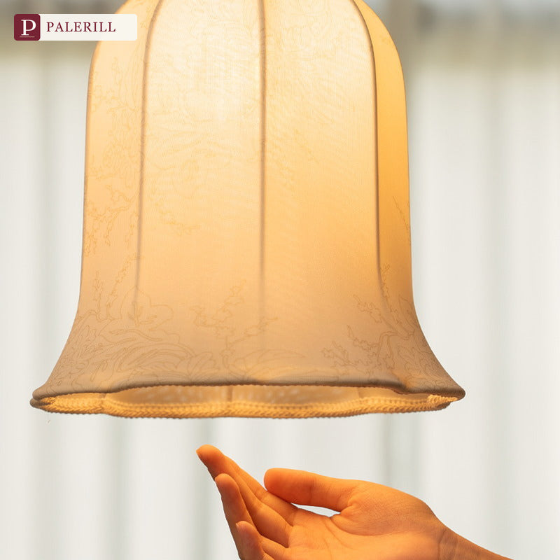 PALERILL | Wabi-Sabi Solid Wood Fabric Dining Pendant Light