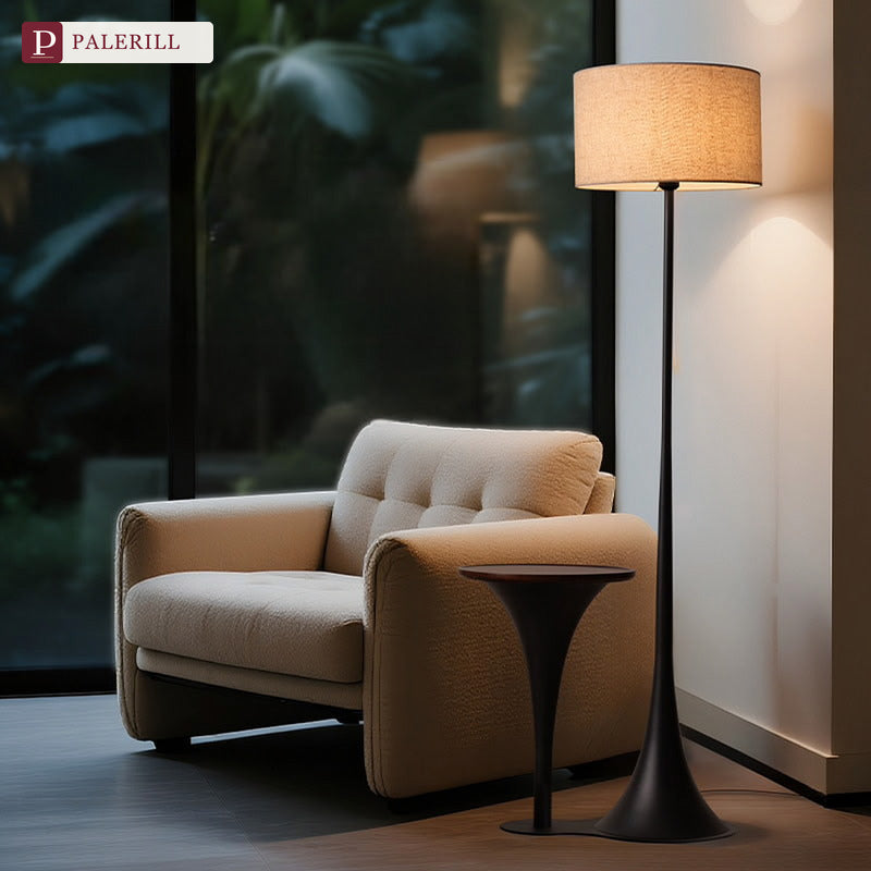 PALERILL | Vintage Floor Lamp with Integrated Side Table & Shelf