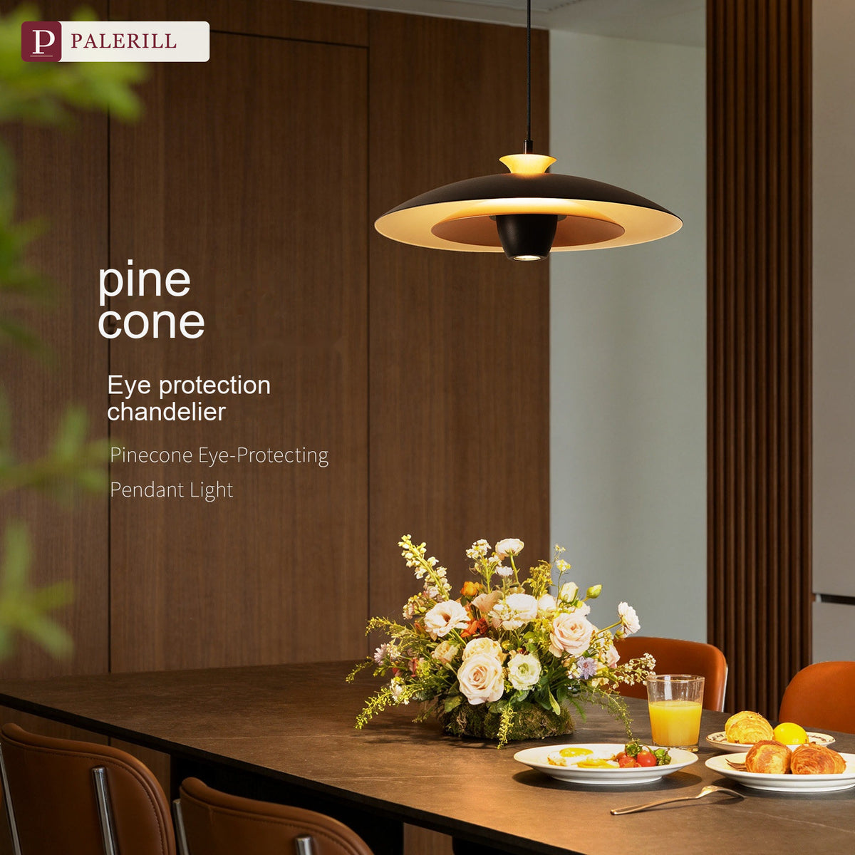 PALERILL | Pinecone Flying Saucer Dining Pendant Light