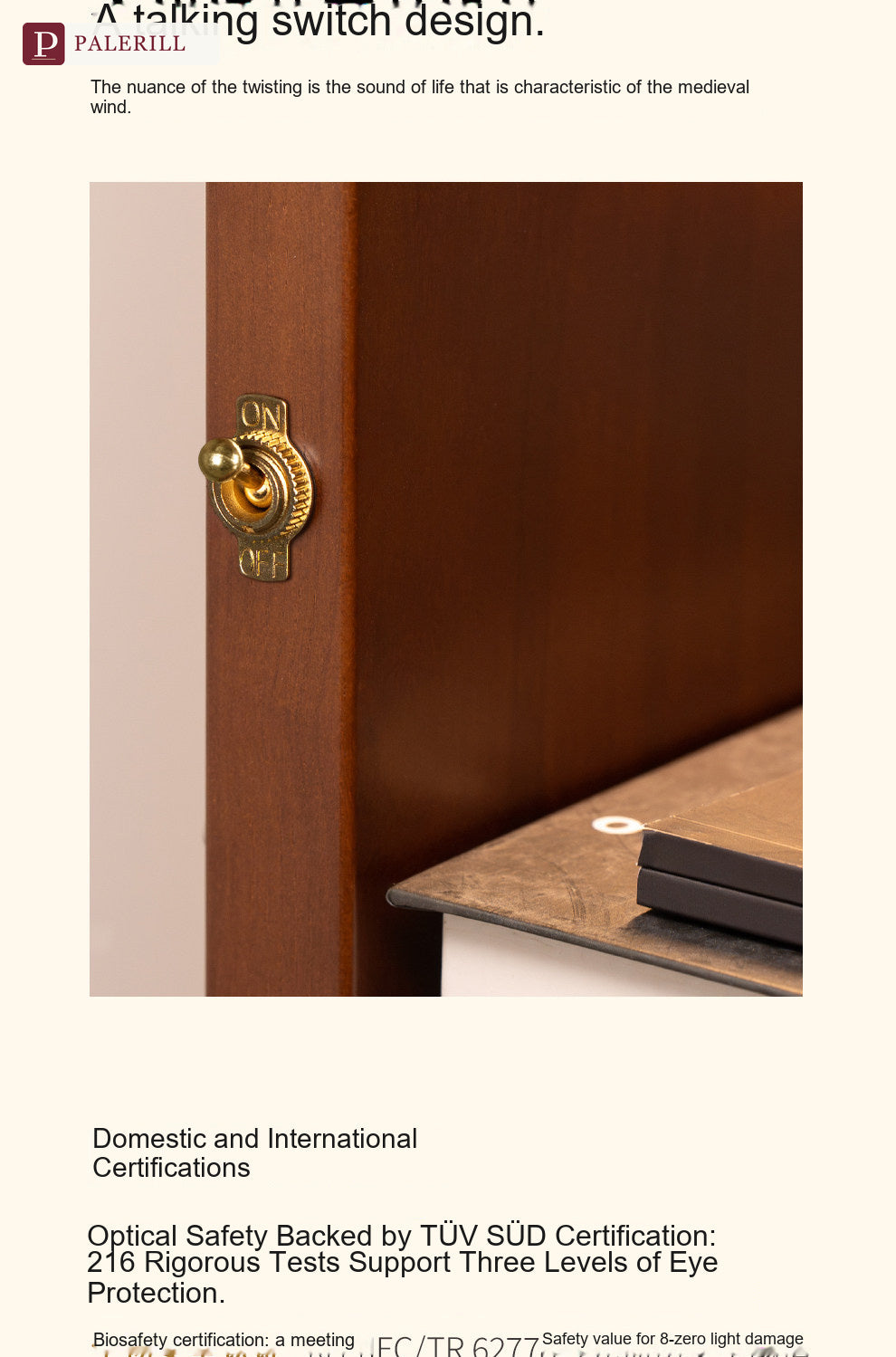 PALERILL | Vintage Solid Wood Bookshelf Floor Lamp