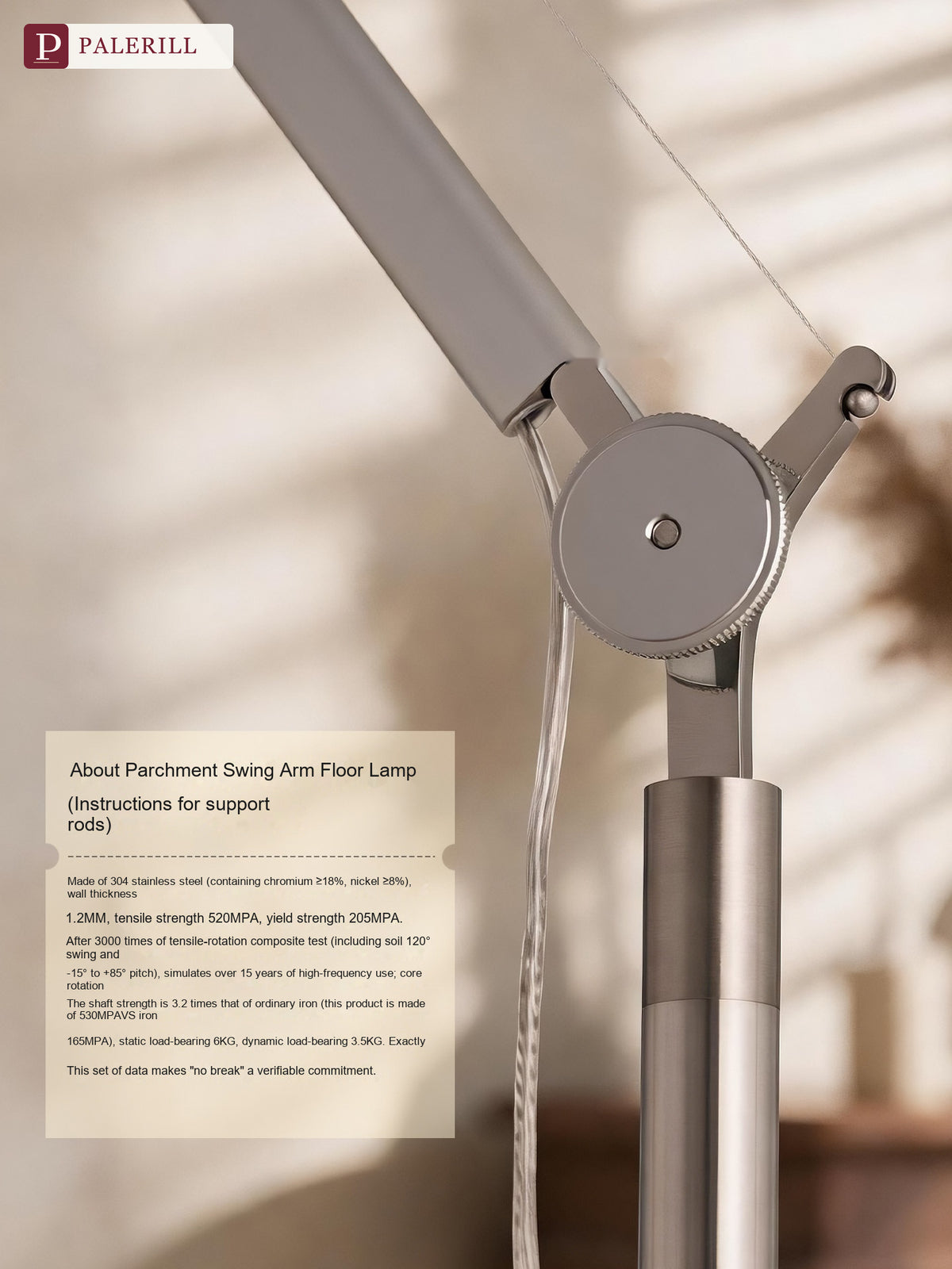 PALERILL | Italian Swing-Arm Designer Floor Lamp