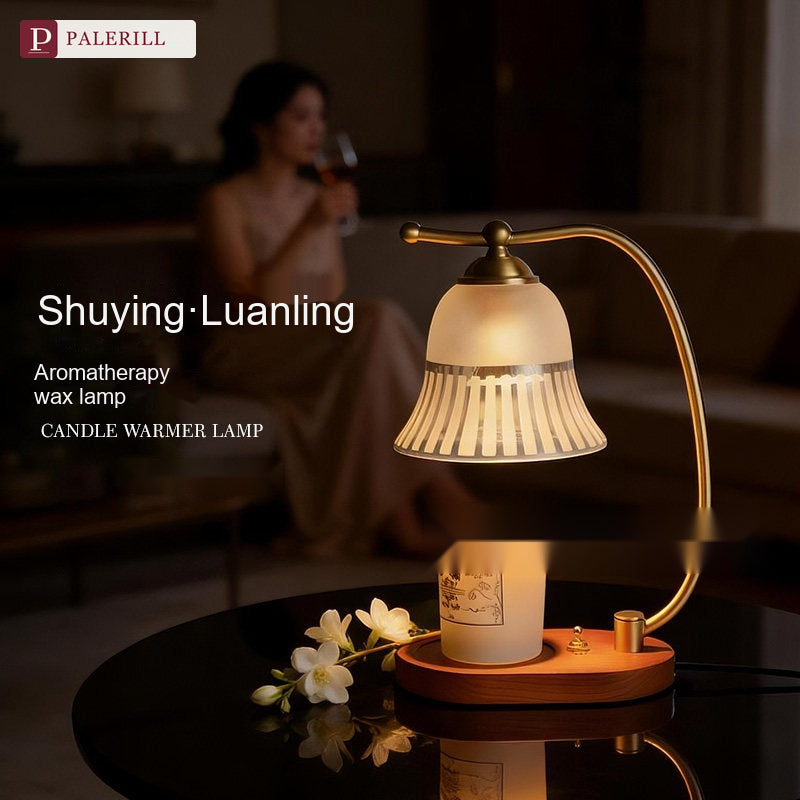 PALERILL | Brass & Solid Wood Fragrance Lamp