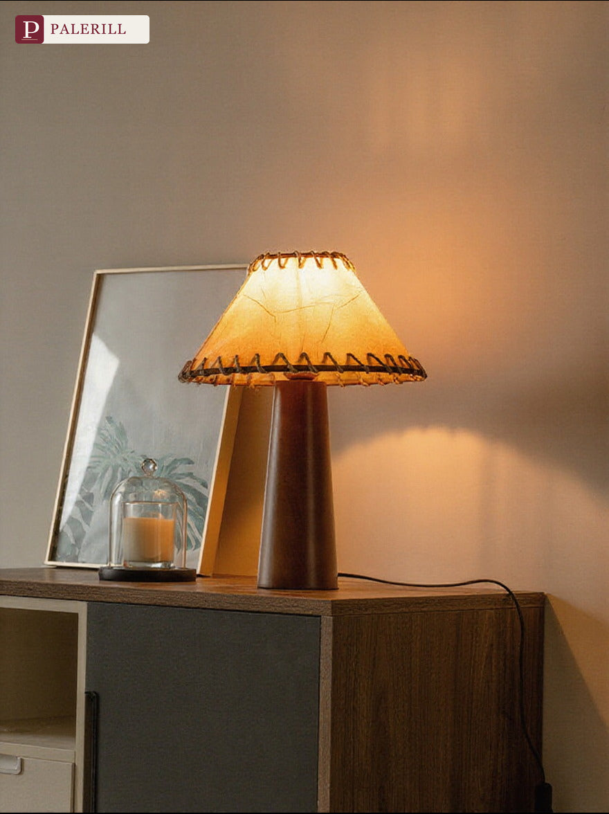 PALERILL | Mid-Century Solid Wood Table Lamp